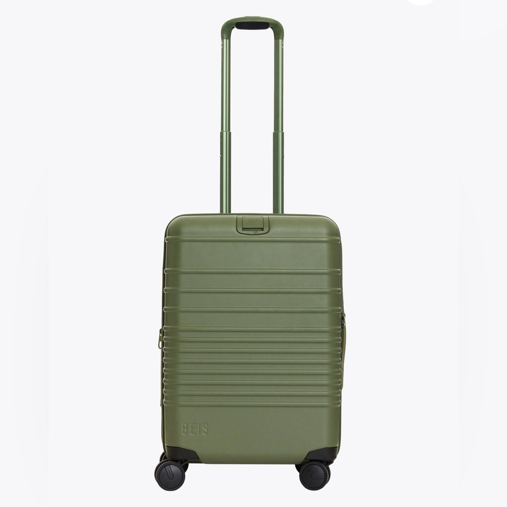BEIS OLIVE GREEN CARRY ON ROLLER BAG